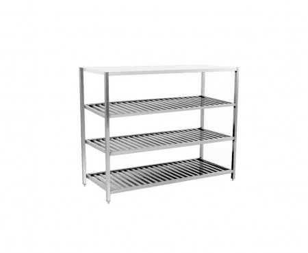 Rack w/Slatted Shelves